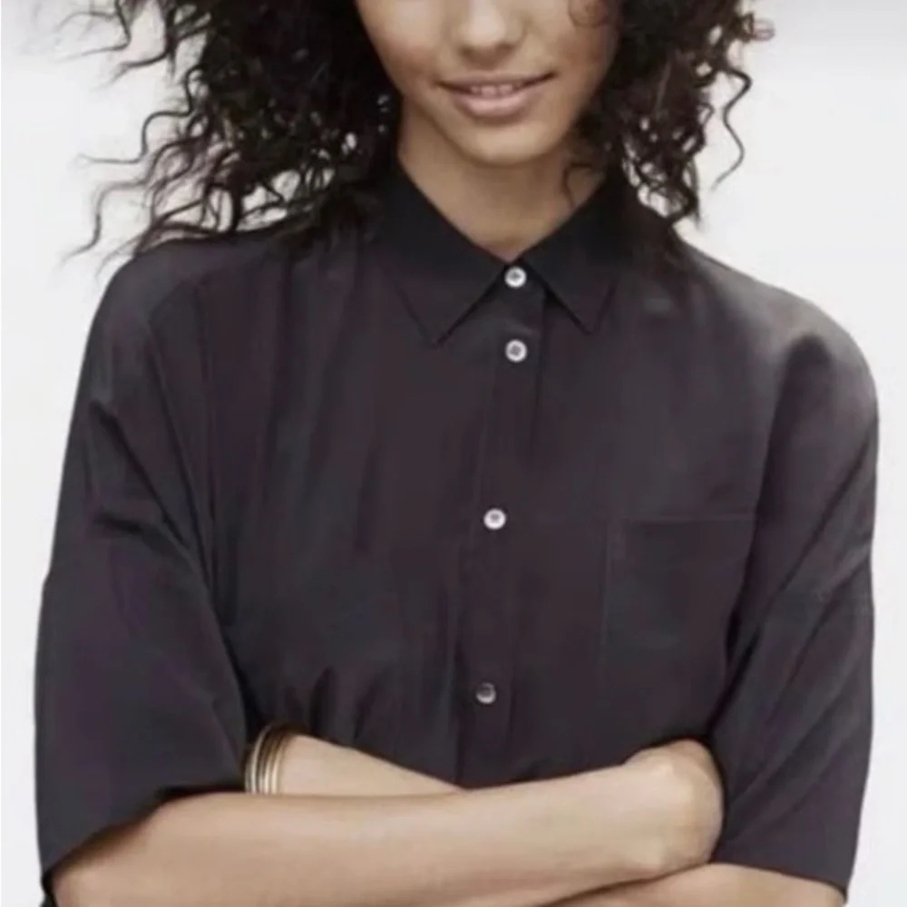 Madewell Silk Courier Shirt - Picture 2 of 5